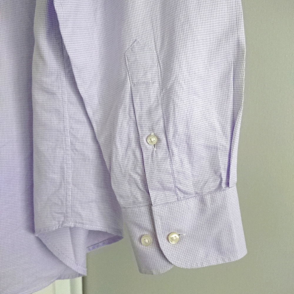 🚫🚫 Armani Collezioni Modern Fit Purple Check Dress Shirt - Picture 4 of 7